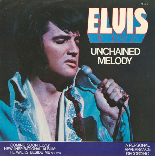 Elvis Presley "Unchained Melody"/"Softly, As I Leave You" 45  
